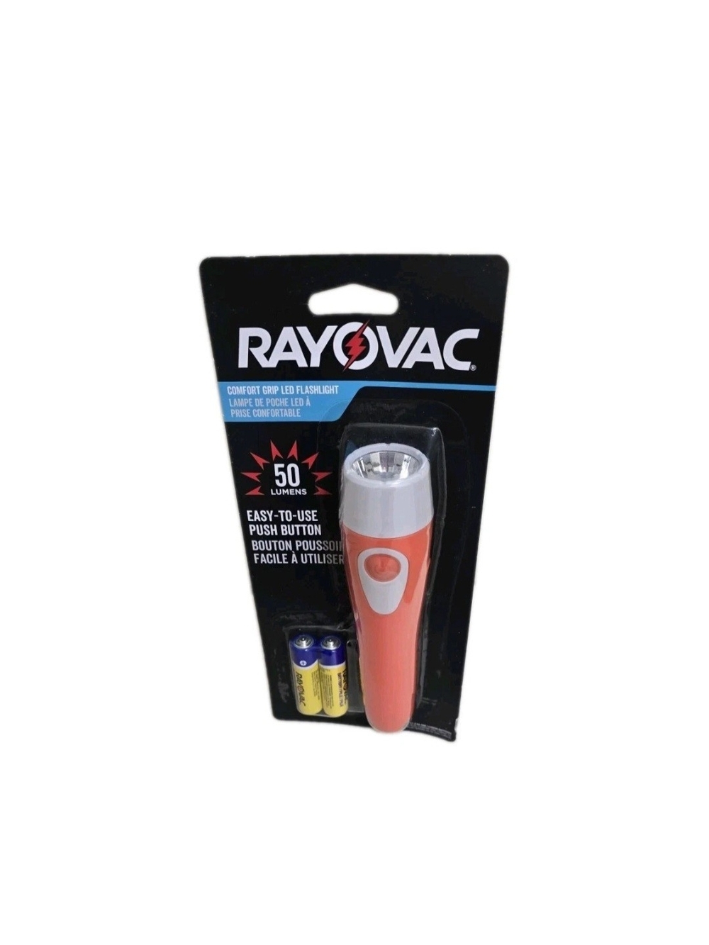 Orange LED Flashlight - Easy Push Button - Picture 2 of 2